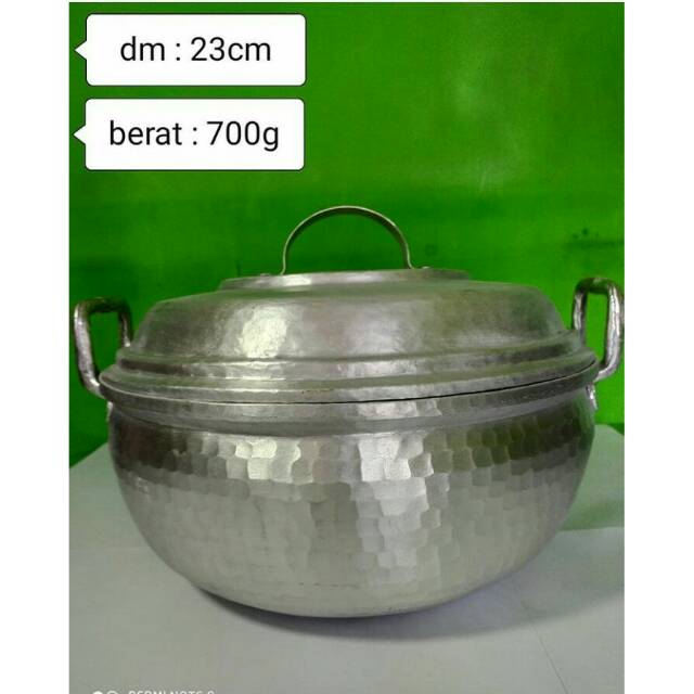Jual Panci Sayur Aluminium Asli Garut Tebal Anti Penyok Diameter 23Cm 