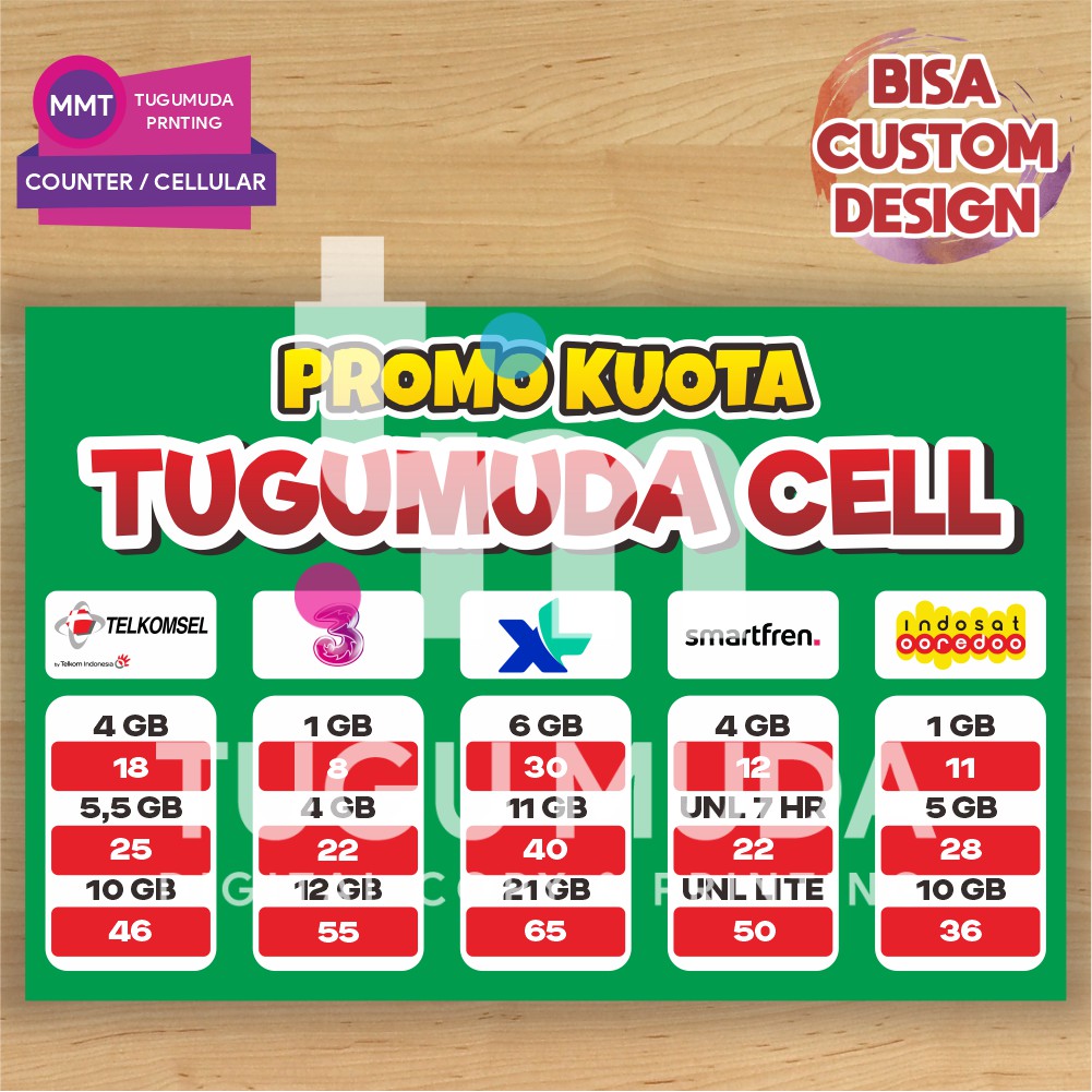 Jual Cetak SpandukBannerMMT PROMO KUOTA PULSA