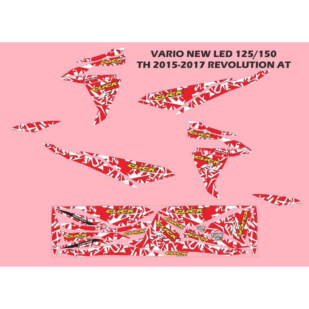 Jual STIKER STRIPING DECAL VARIASI VARIO NEW LED 125/150 2015-2017