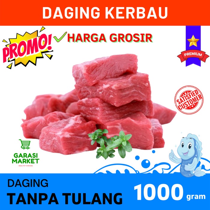 Jual Promo Daging Kerbau 1 Kg Beku Tanpa Tulang Import Tekstur Mirip