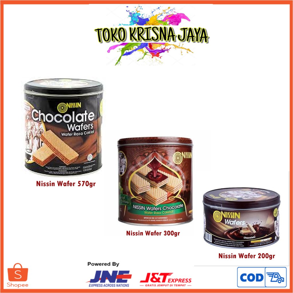 Jual Nissin Wafer Coklat Kaleng Kemasan 570 Gr 300gr 200gr Roti