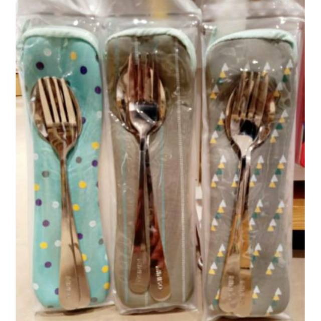 Jual Tableware Set Simple cutlery set miniso sendok garpu miniso alat