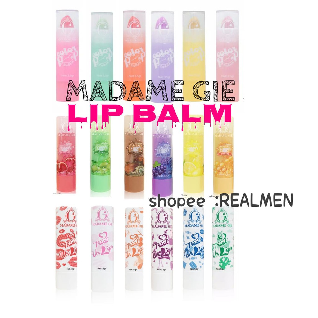Jual Madame Gie Color Pop Lip Balm & fruity lip balm & treat ur lips ...