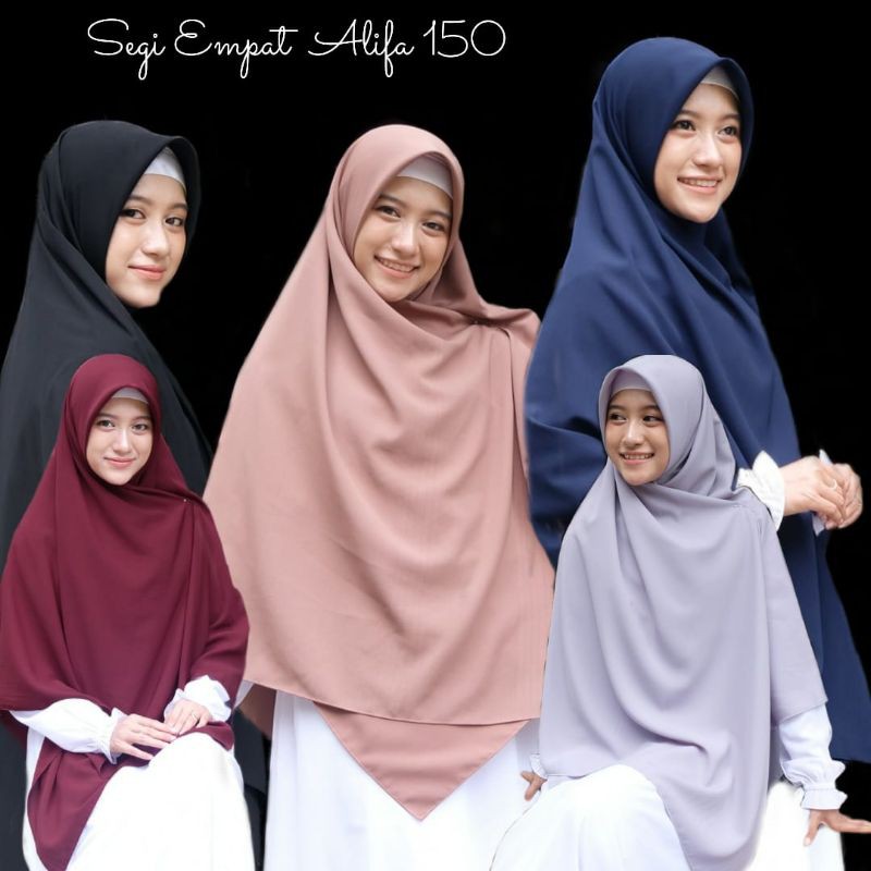 Jual Jilbab Segi Empat Jumbo Wolfis 150 Cm Hijab Alifa 150 Cm By Syaree Shopee Indonesia 7825