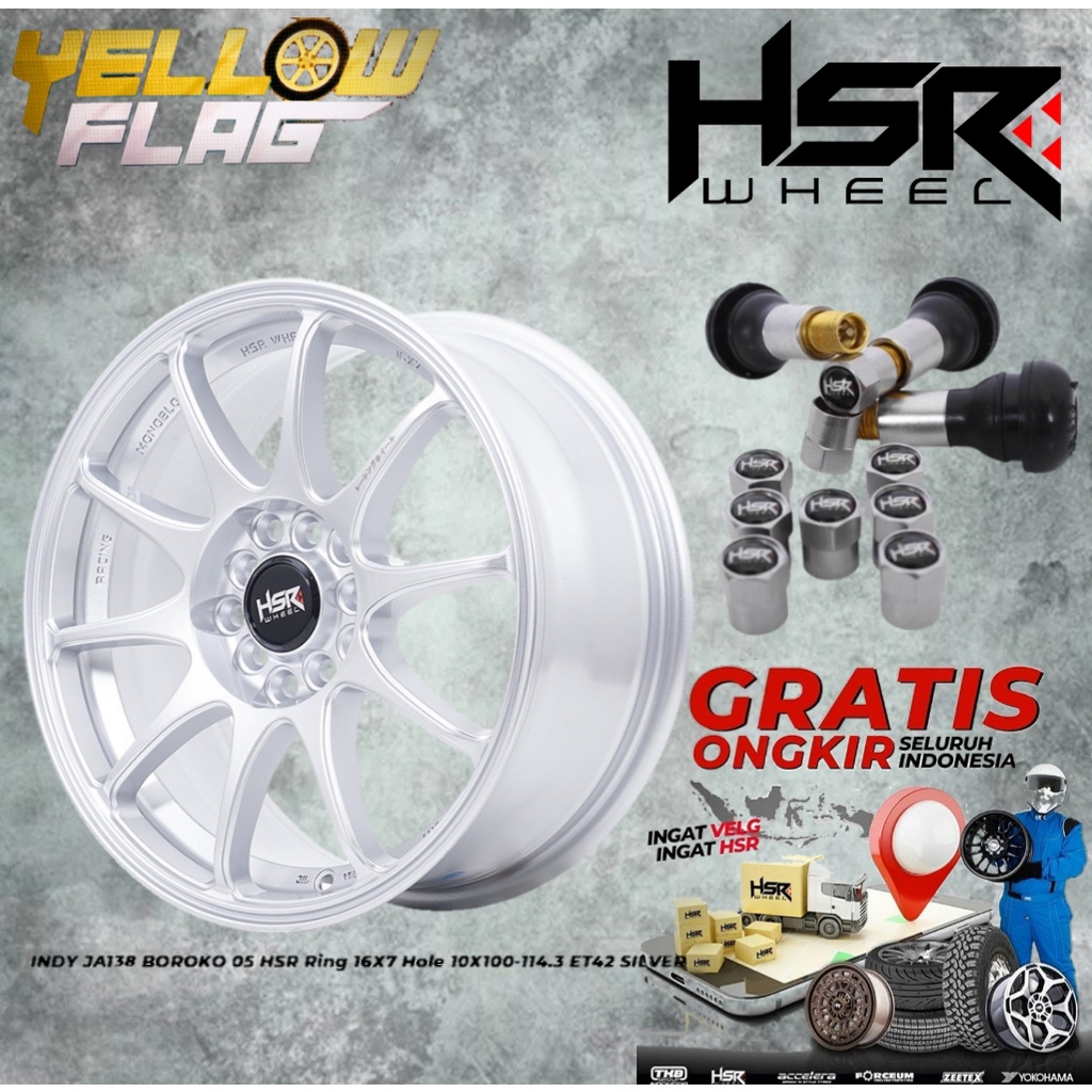 Jual Velg Racing Mobil Alphard Sienta Ring 16 HSR INDY R16x7 Lobang 5 ...