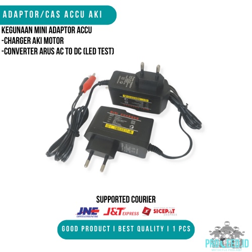 Jual Adaptor Charger Accu Cas Aki Motor 12V Converter AC To DC | Shopee