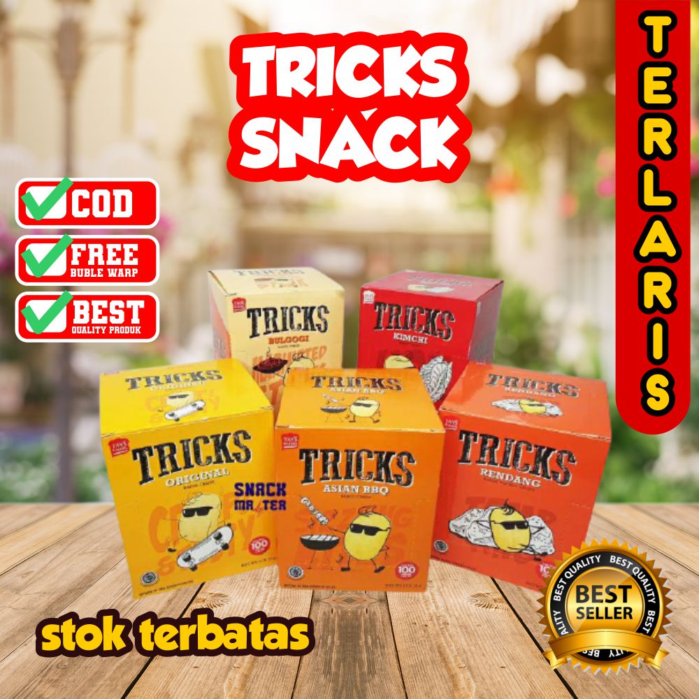 Jual Tricks Biskuit Kentang Potato Baked Chips 1 Box Isi 10 Pcs Snack