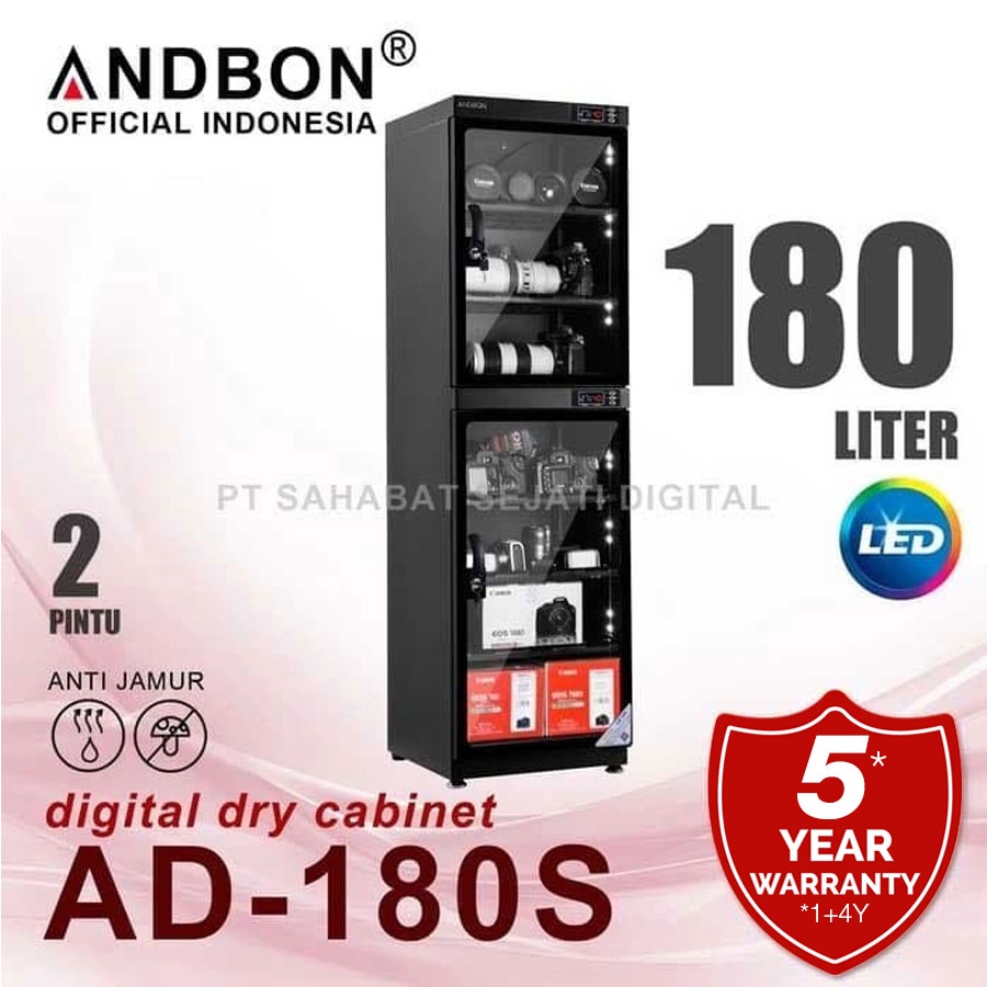 Jual Dry Box Dry Cabinet ANDBON AD 180S Digital Drybox Drycabinet 180 Liter Shopee Indonesia