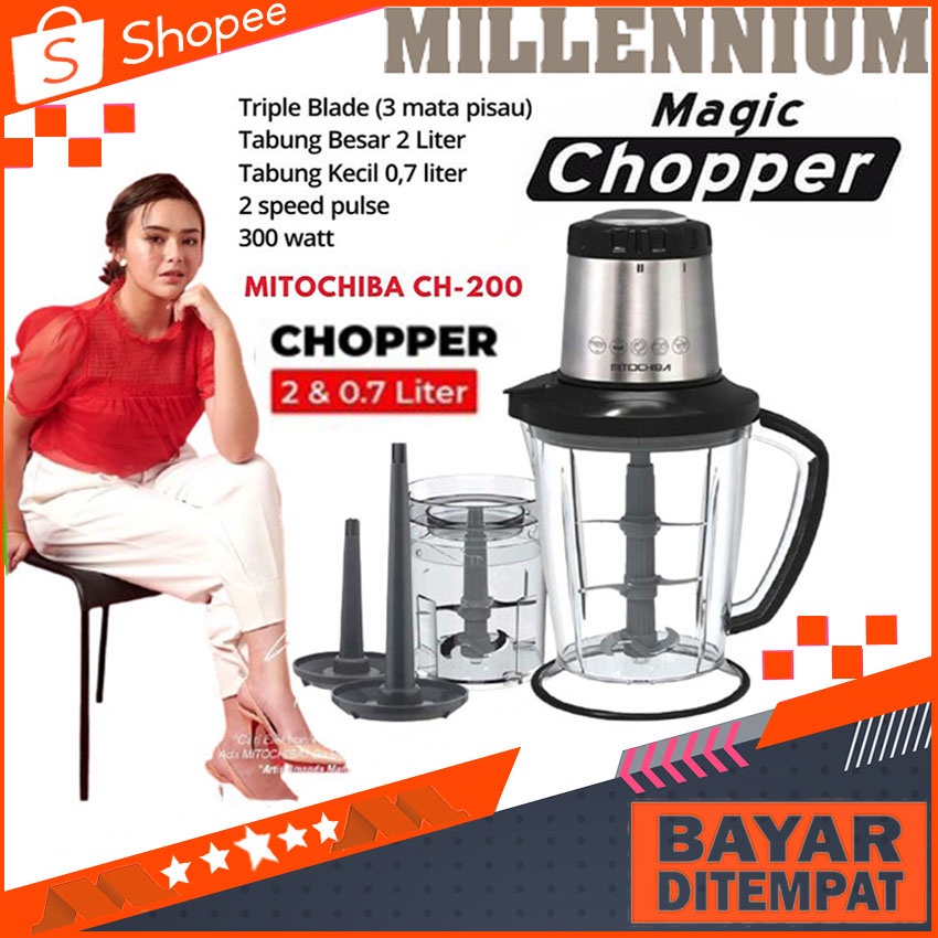 Jual Mitochiba Chopper Ch 200 Mito Ch200 Chopper Blender Ch 200 Shopee Indonesia 4838