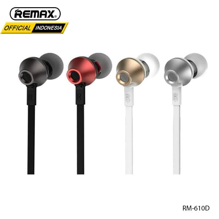 Jual Remax Earphone RM-610D New Package | Shopee Indonesia