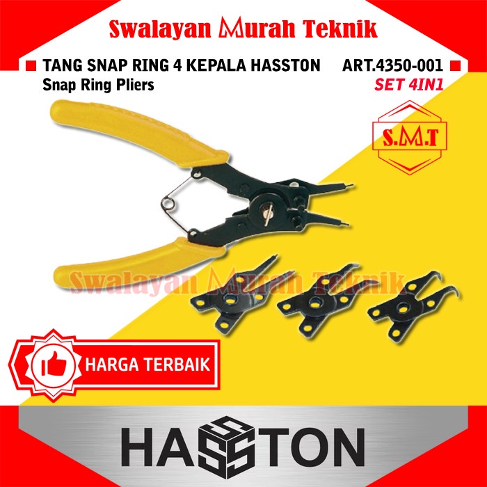 Jual HASSTON 4350-001 Tang Snap Ring Set 4in1 Tang Spie 4 Kepala ...