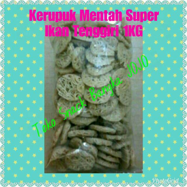 Jual Kerupuk Mentah Bangka Super Asli Ikan Tenggiri 1kg Enak Murah Oleh