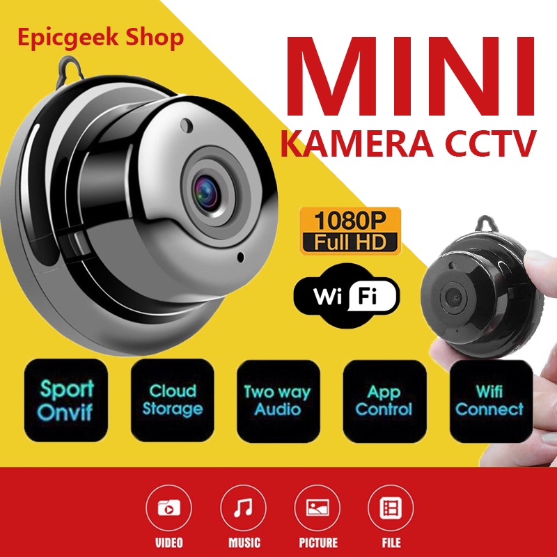 Jual Ip Kamera Cctv Mini Wifi Hd 1080p Pantau Jarak Jauh Menggunakan Hp ...