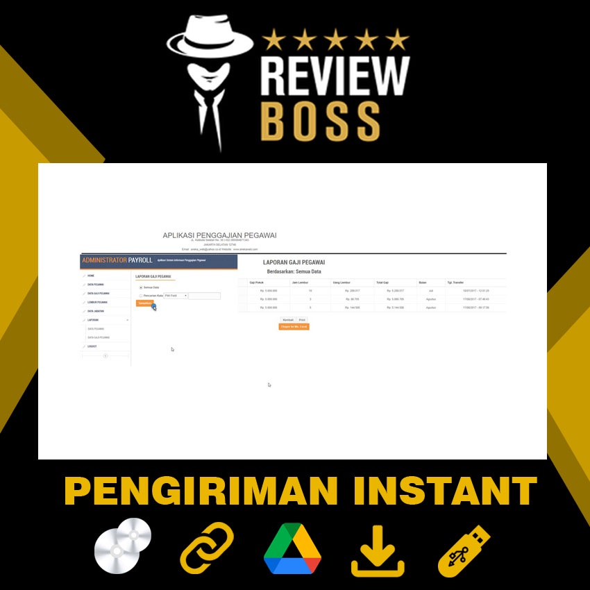 Jual SOURCE CODE APLIKASI SISTEM PENGGAJIAN GAJI PEGAWAI KARYAWAN ...