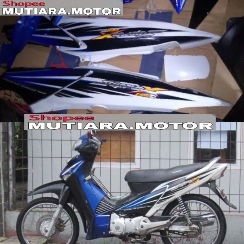 Jual Cover Body Supra X 125 Lama 2005 2006 2007 plus striping dan