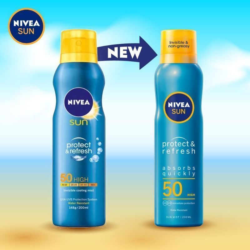 Jual Nivea Sun Protect And Refresh Spray Spf 50 200 Ml Shopee Indonesia 7336