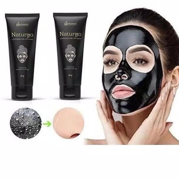 Jual HANASUI NATURGO PEEL OFF MASK BLACK / EGG WHITE TUBE 60ML TERBAIK ...