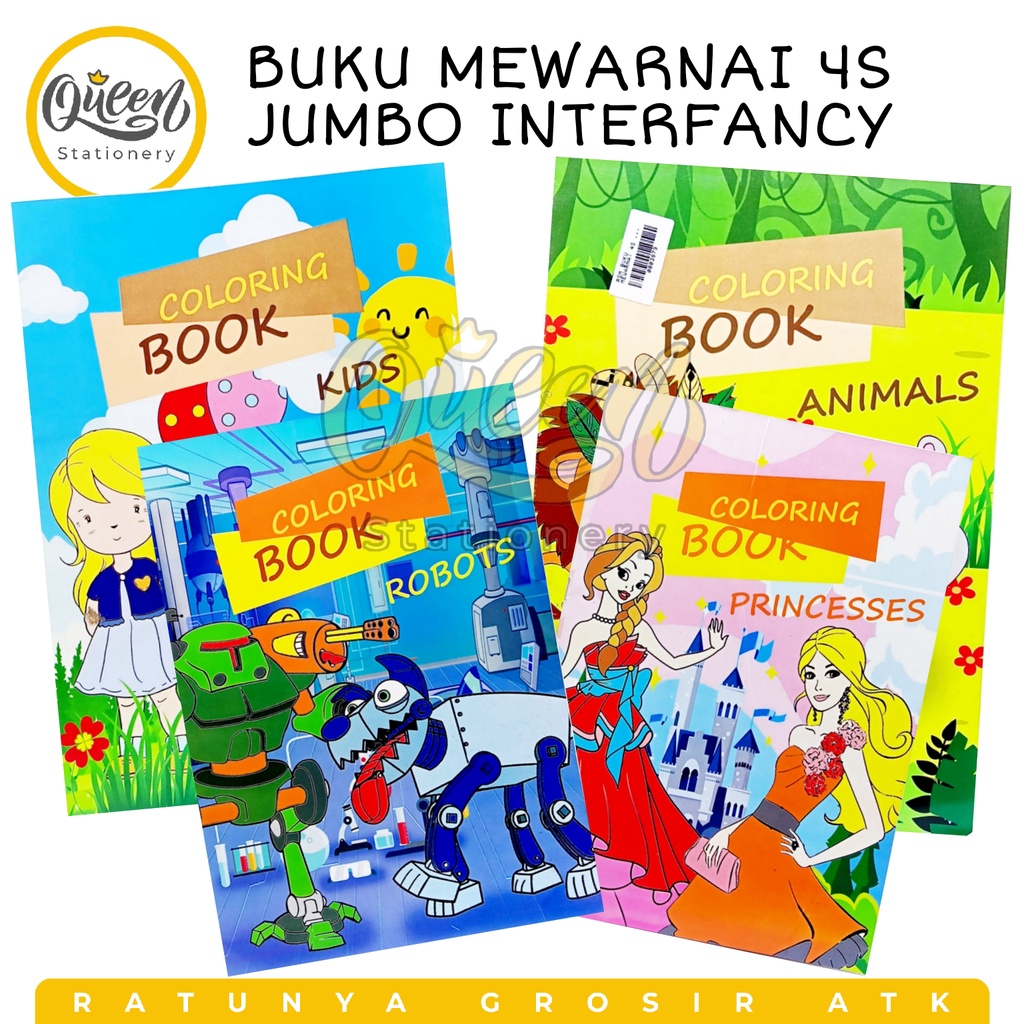 Jual 1 PCS BUKU MEWARNAI 4S JUMBO INTERFANCY / COLORING BOOK / BUKU ...