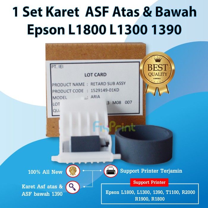 Jual Karet Roller Epson L1300 T1100 L1800 1390 Sp1390 Atas Bawah New Original Roll Asf Printer 0360