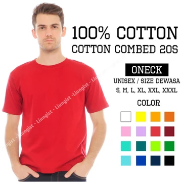 Kaos Polos Combed 20s UK XXXL (100 Cotton) Baju Polos Kaos Polos Tshirt Polos Tshirt Combed