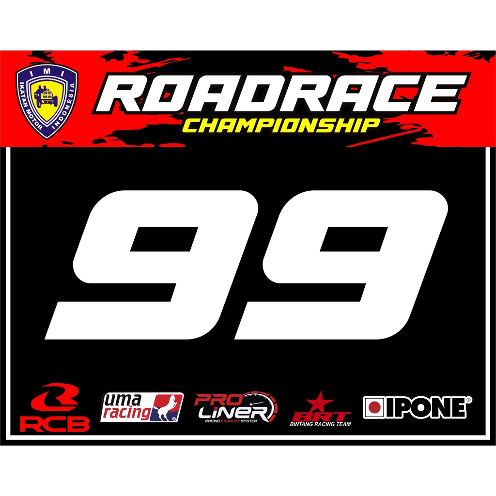 Jual STICKER NOMER STAR ROAD RACE/STICKER NOMER STAR/STICKER NO STAR ...
