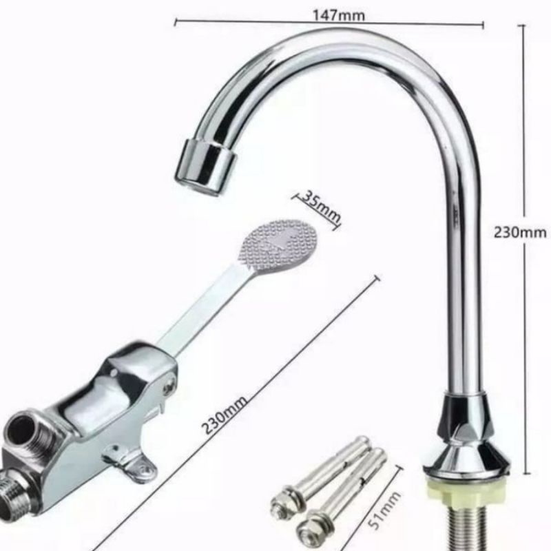 Jual Kran Wastafel Model Injak - Kran Pedal | Shopee Indonesia