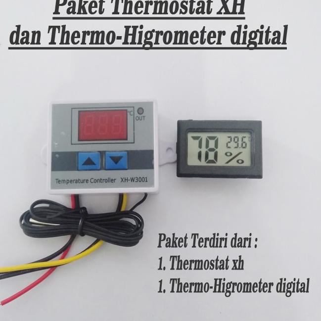 Jual Paket Thermostat Digital XH Termometer Higrometer Mesin Tetas