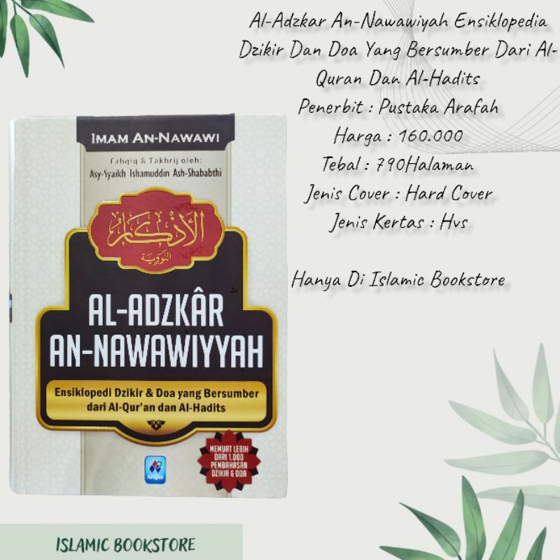 Jual Al Adzkar An Nawawiyah Ensiklopedia Dzikir Dan Doa Yang Bersumber Dari Al Quran Dan Al