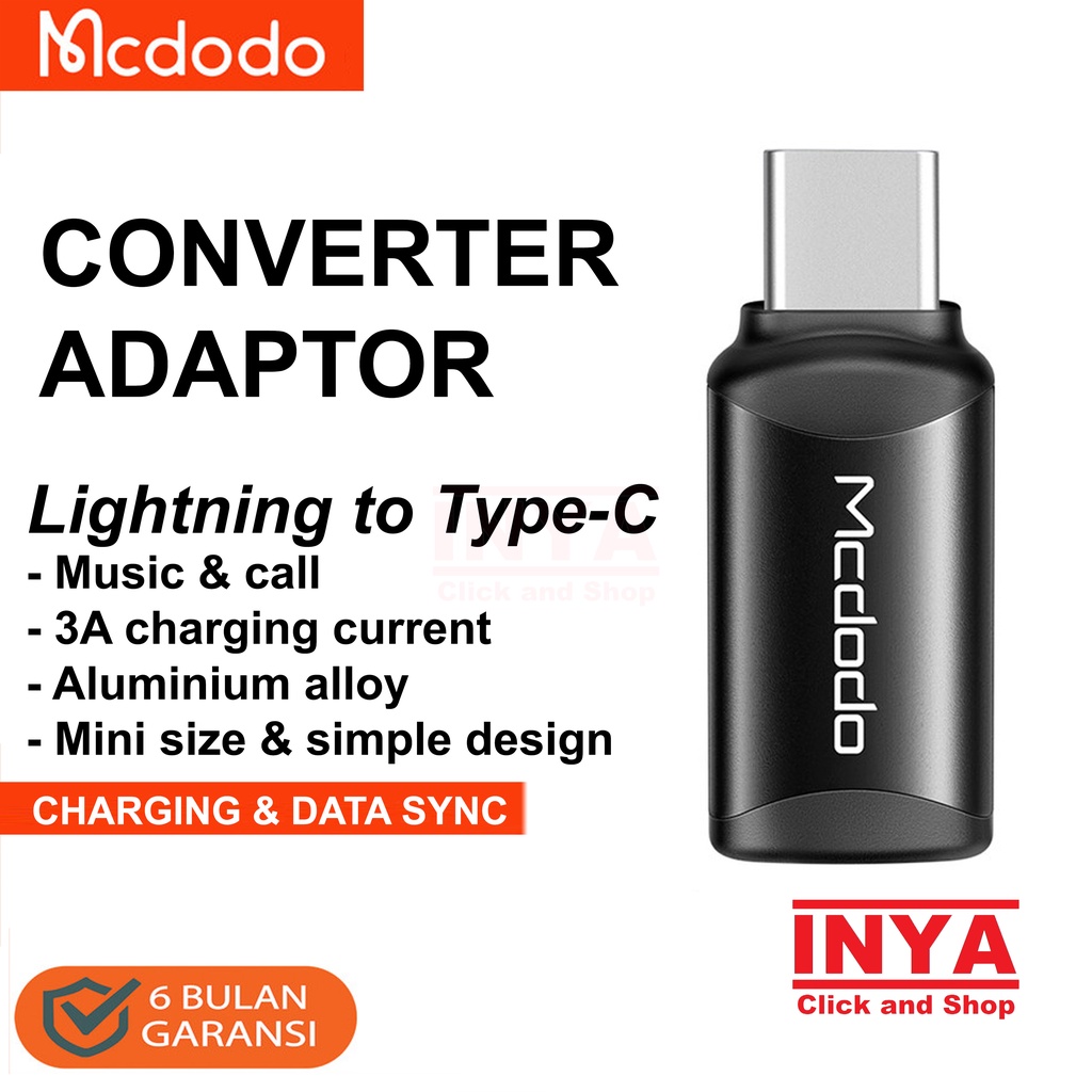 Jual Mcdodo Ot Otg Adapter Lightning To Type C Connector Konverter Shopee Indonesia