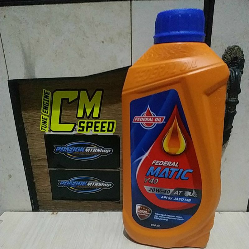 Jual Oli Motor Federal Y-Matic SAE 20w-40 800ml Original | Shopee Indonesia