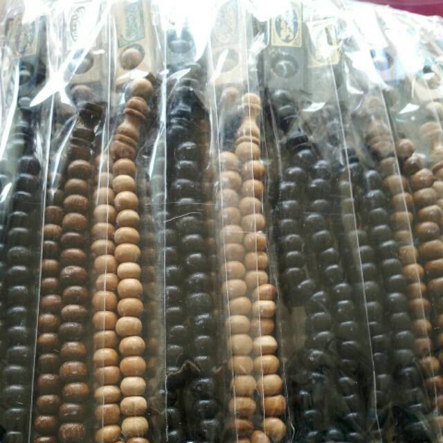 Jual Souvenir Tasbih Kayu Kemasan Plastik Free Kartu Ucapan Terimakasih ...