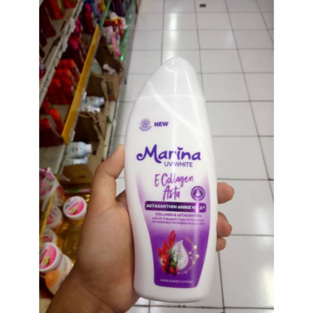 Jual MARINA HAND & BODY LOTION E COLLAGEN ASTA 185 ml Shopee Indonesia