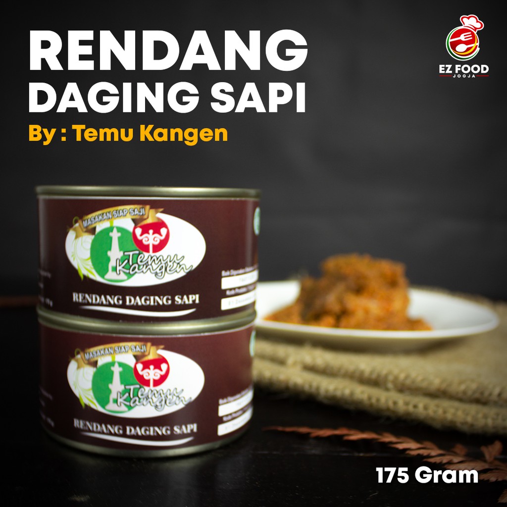 Jual Rendang Daging Sapi Temu Kaleng Makanan Kaleng Ez Food Jogja