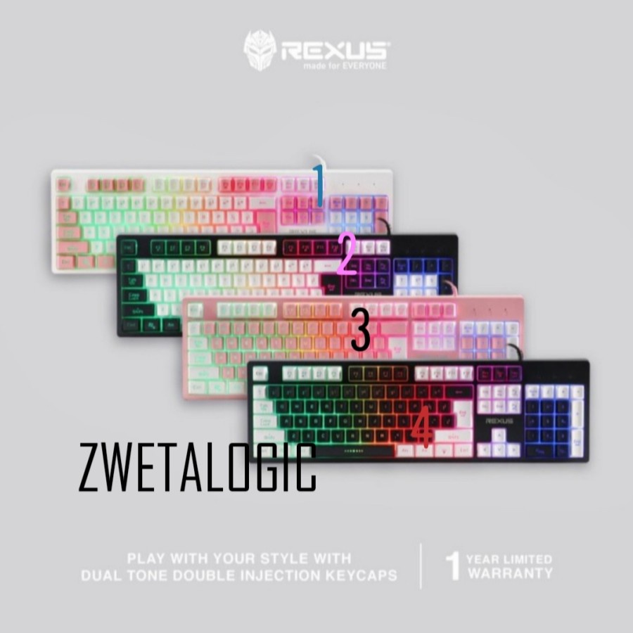 Jual REXUS K9E -Keyboard Gaming RGB | Shopee Indonesia