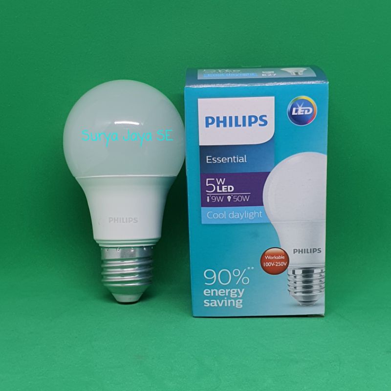 Jual Lampu LED Philips Essential 5 Watt Cahaya Putih | Shopee Indonesia