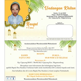 Jual (ISI 4PCS) Surat Undangan Khitan Mini / Surat Undangan / Surat