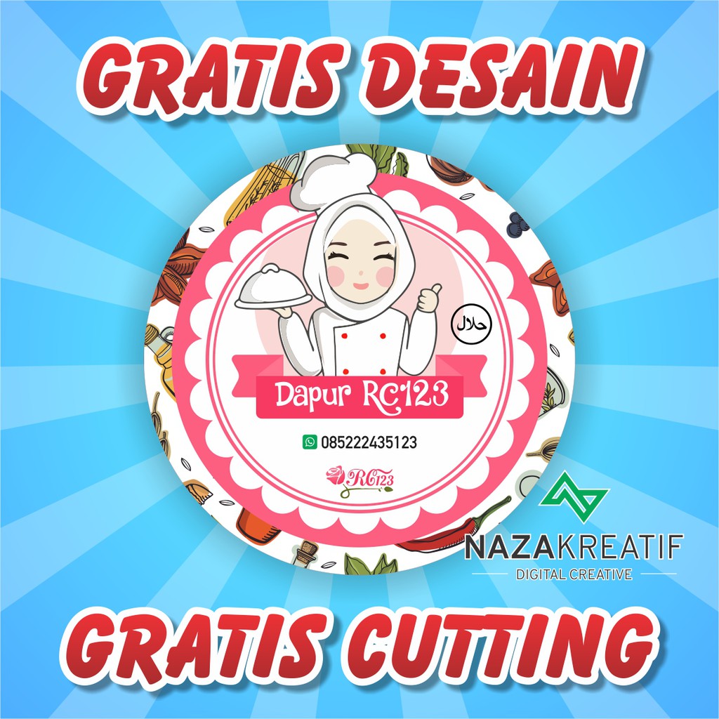 Jual Stiker Plastik Vinyl Kemasan Label Frozen Food & Minuman, Stiker