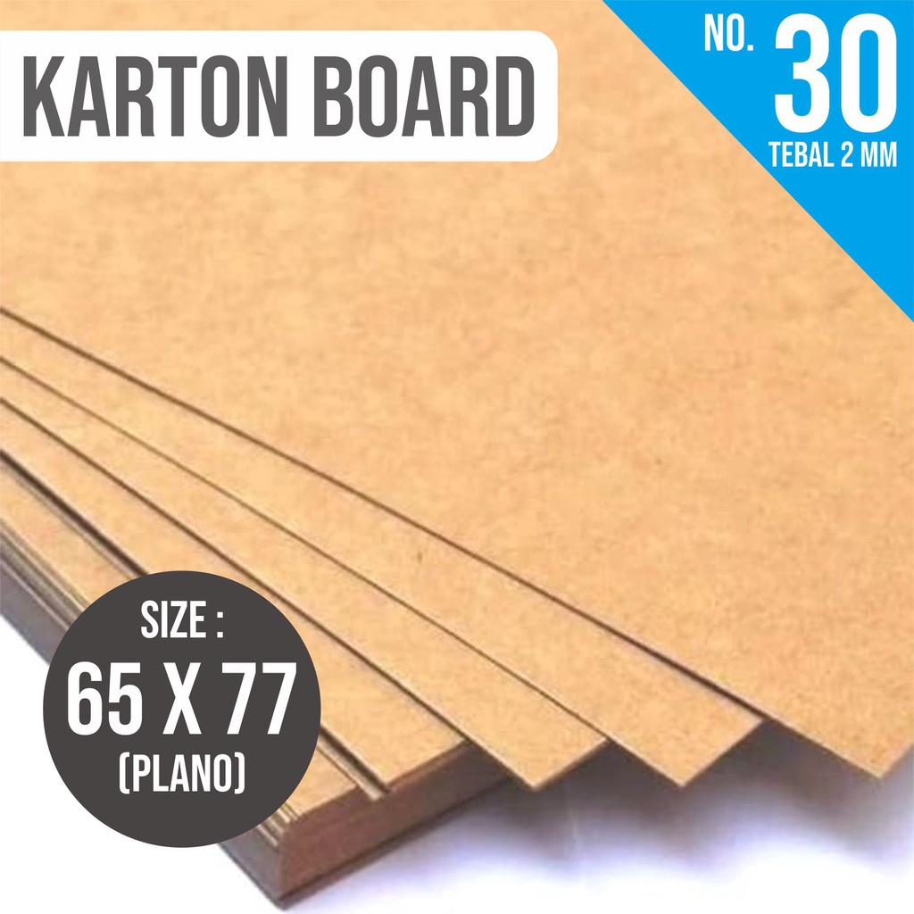 Jual Kertas Karton Duplex Board No 30 65x77 Cm Tebal 2mm Termurah