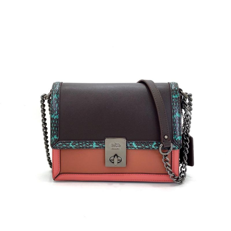 Hutton shoulder bag in colorblock with snakeskin discount detail