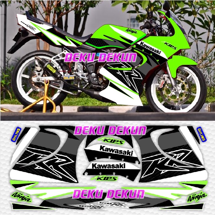 Jual Striping Ninja Rr Old Hijau Decal Variasi Sport Laminasi Glosy ...