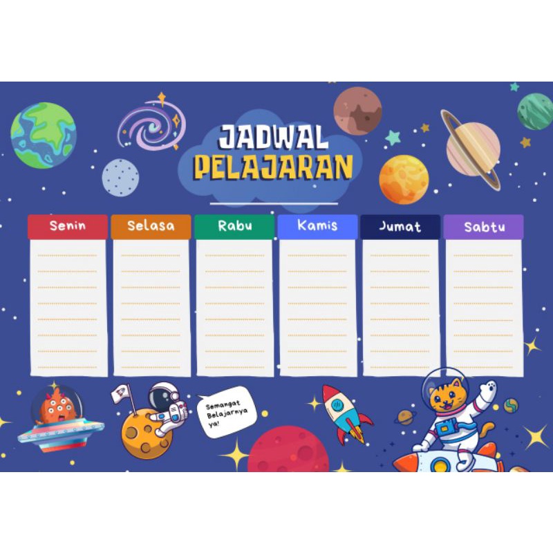 Jual Poster Jadwal Pelajaran Motif Cowok Poster Mata Pelajaran Wipe And Clean Jadwal Mata