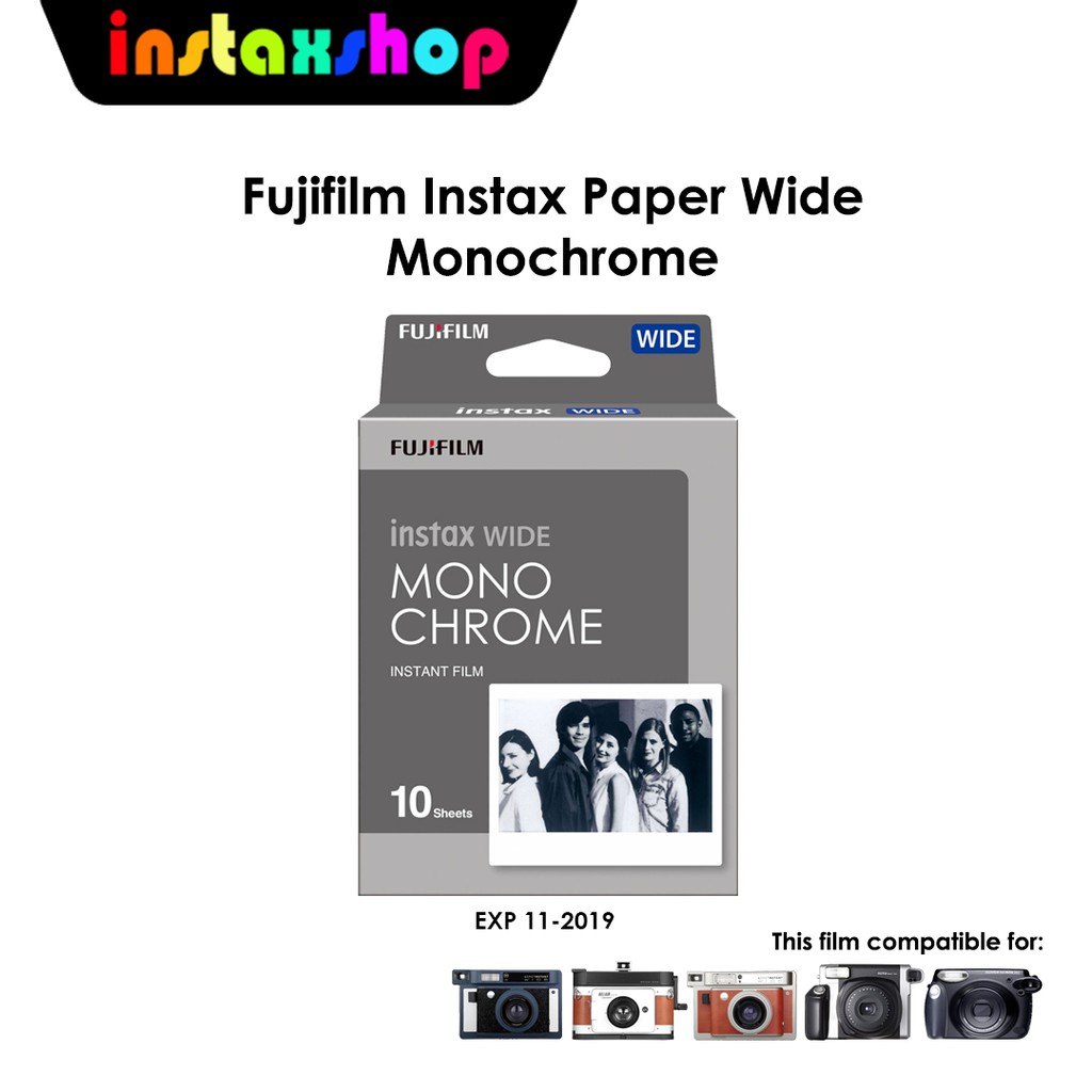 Jual Fujifilm Paper Film Instax Wide Monochrome Single Pack 10 Lembar