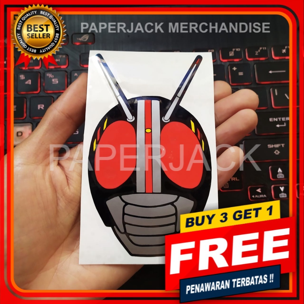 Jual KAMEN RIDER BLACK HEAD STICKER CUTTING OUTDOOR AKSESORIES MOBIL ...