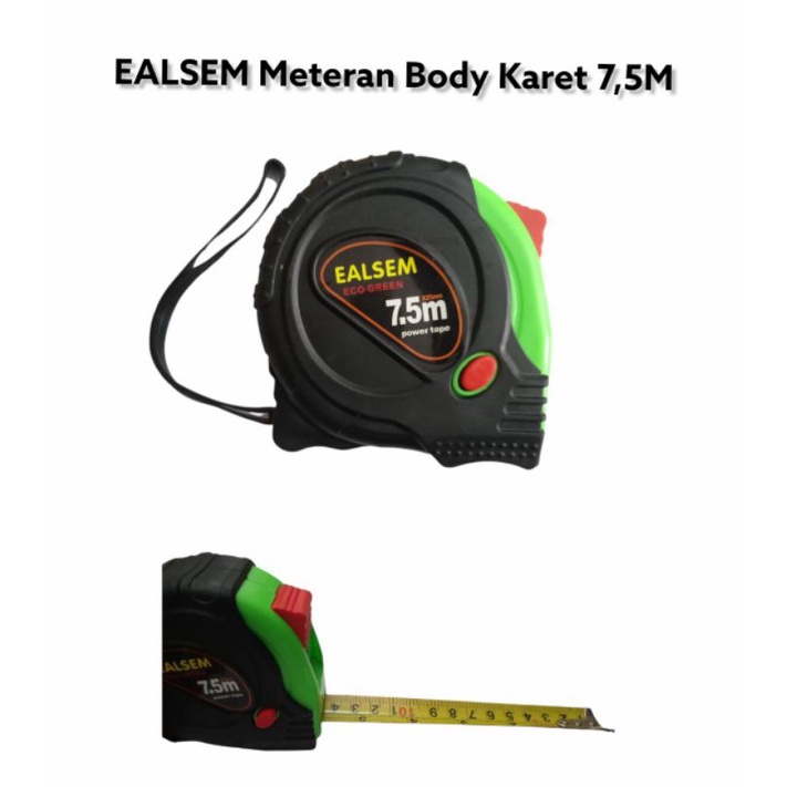 Jual MURAH!!! EALSEM Meteran Body Karet ukuran 3 M 5 M dan 7.5 M ...