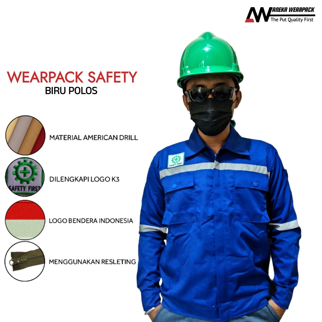 Jual Wearpack Safety Seragam Proyek Baju Tambang Wearpack Atasan