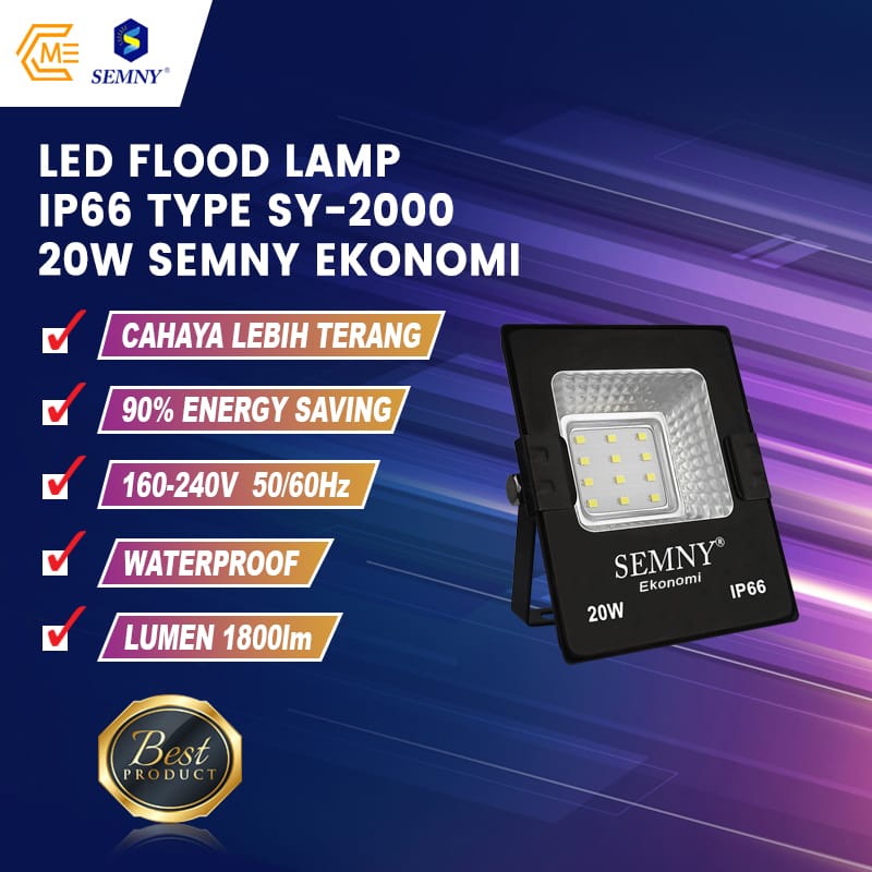 Jual Lampu Sorot Flood Lamp Led W V Sy Ip Semny Ekonomi