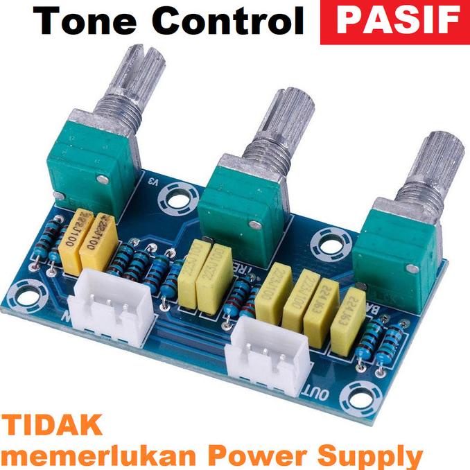 Jual Stereo Tone Control Pasif Kontrol Volume Treble Bass Tanpa Supply