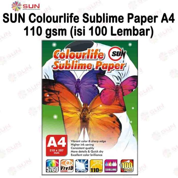 Jual Kertas Sublim Transfer Paper - Colourlife Sublime Paper A4 100 ...