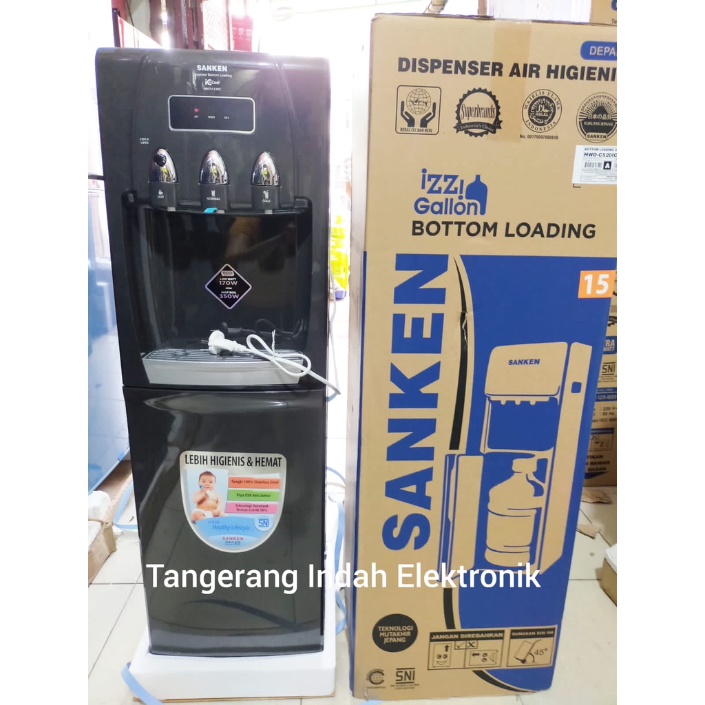 Jual Sanken Dispenser Galon Bawah HWD 520 IC Dispenser Galon Bawah BLACK 170 Watt Shopee Indonesia