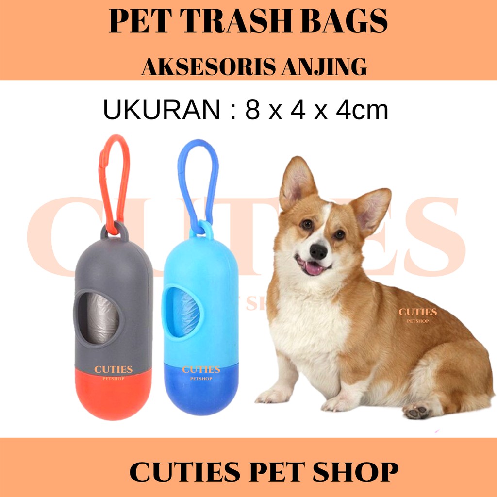 Jual PET TRASH BAGS FOR DOG KAPSUL OVAL / CASING PLASTIK POOP ROLL CASE